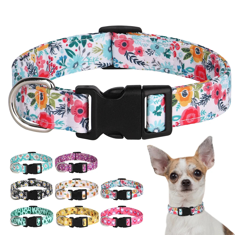 awBloom Printed Dog Collar