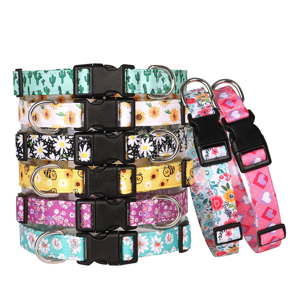 awBloom Printed Dog Collar