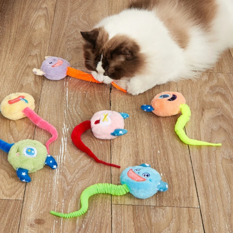Catnip Plush Toy – Interactive Caterpillar for Kittens & Cats